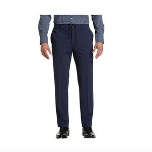 Awearness Kenneth Cole Knit Slim Fit Suit Separates Pants Navy Blue W30